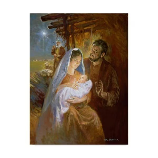 Hal Frenck 'Nativity Hut' Canvas Art, 35x47, Trademark Fine Art, Mfr#: ALI35600-C3547GG